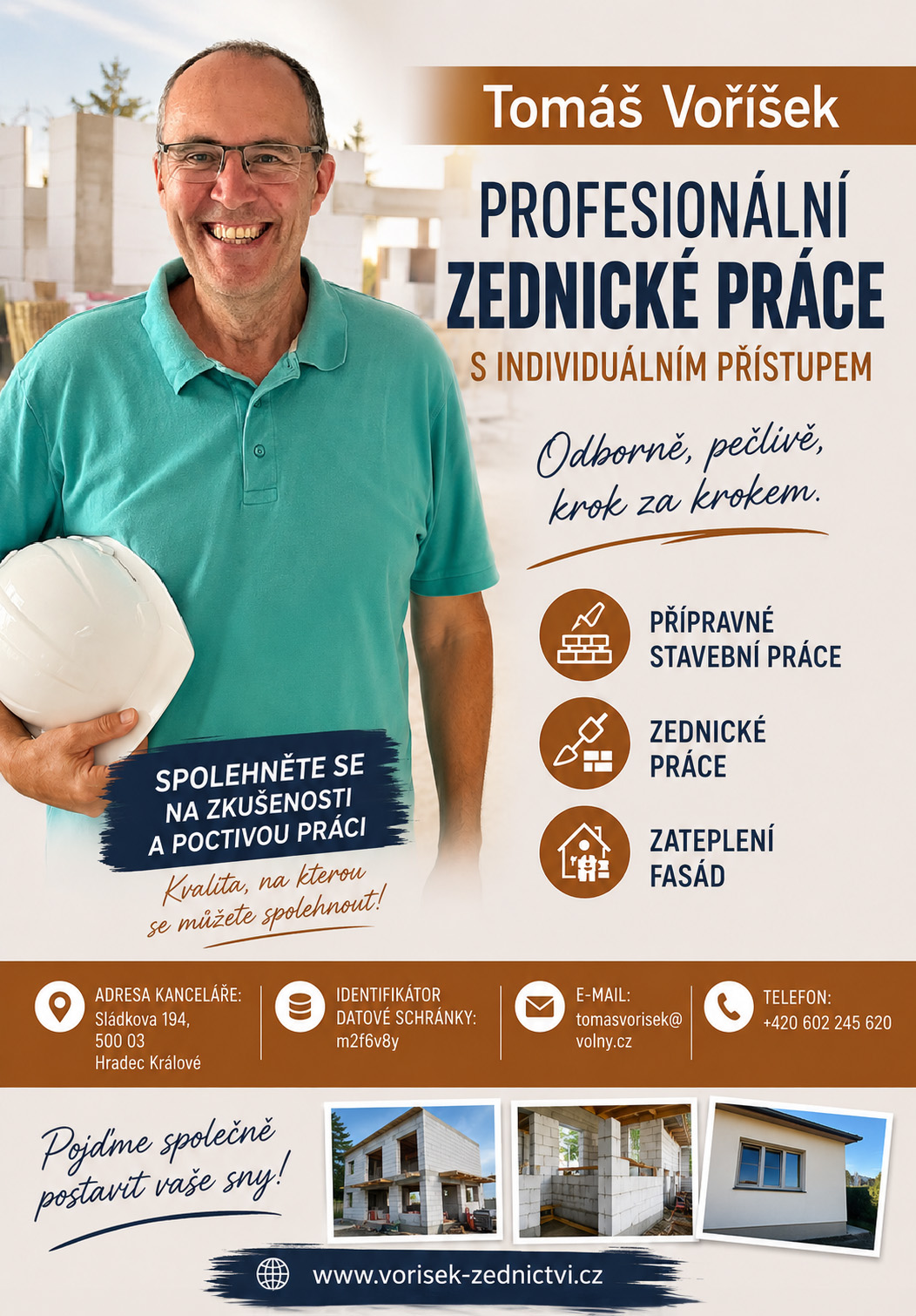 Leták zednické práce